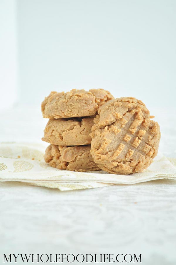 3-Ingredient-Peanut-Butter-Cookies-My-Whole-Food-Life